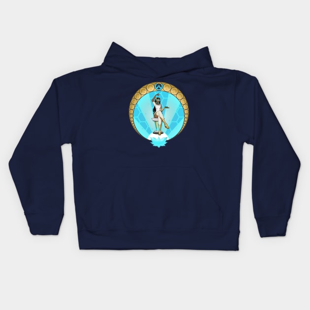 Art Nouveau Symmetra Kids Hoodie by hiwattart